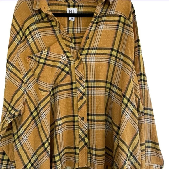 BDG Urban Outfitters boyfriend flannel button down shirt, size SP - Picture 1 of 6